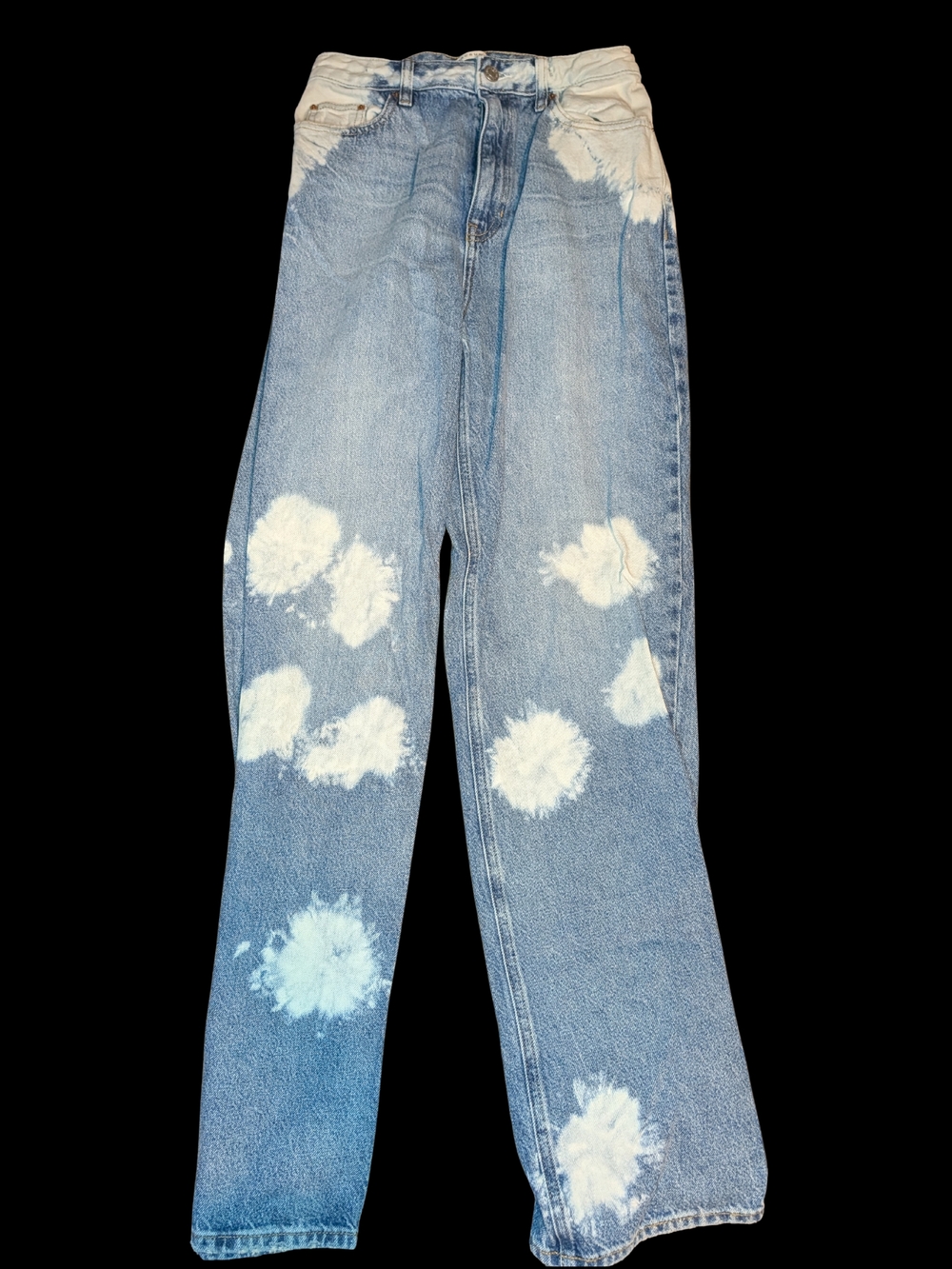 PacSun Blue Tie-Dye Straight Leg Jeans